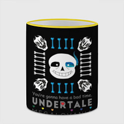 Кружка 3D Undertale, цвет: 3D-желтый кант — фото 2