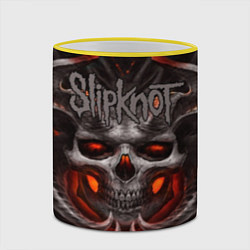Кружка 3D Slipknot: Hell Skull, цвет: 3D-желтый кант — фото 2