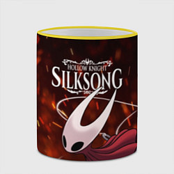 Кружка 3D Hollow Knight: Silksong, цвет: 3D-желтый кант — фото 2