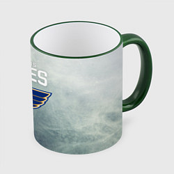 Кружка 3D St Louis Blues, цвет: 3D-зеленый кант