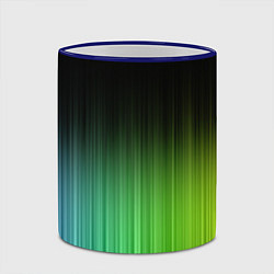 Кружка 3D Неоновые полосы - Минимализм, цвет: 3D-синий кант — фото 2