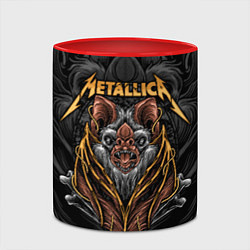 Кружка 3D Metallica мышь летучая, цвет: 3D-белый + красный — фото 2