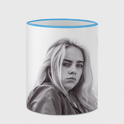 Кружка 3D BILLIE EILISH, цвет: 3D-небесно-голубой кант — фото 2