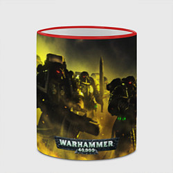 Кружка 3D Warhammer 40K - Космические Десантники, цвет: 3D-красный кант — фото 2