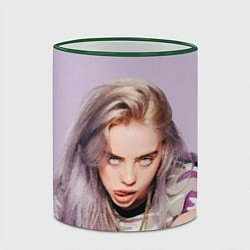 Кружка 3D BILLIE EILISH: Puprle Mood, цвет: 3D-зеленый кант — фото 2