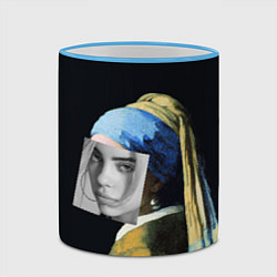 Кружка 3D Billie Eilish с Сережкой, цвет: 3D-небесно-голубой кант — фото 2