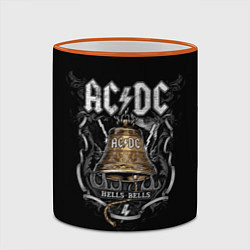 Кружка 3D ACDC - hells bells, цвет: 3D-оранжевый кант — фото 2