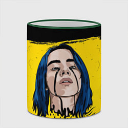 Кружка 3D Billie Eilish, цвет: 3D-зеленый кант — фото 2