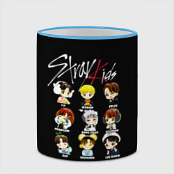 Кружка 3D Stray Kids, цвет: 3D-небесно-голубой кант — фото 2