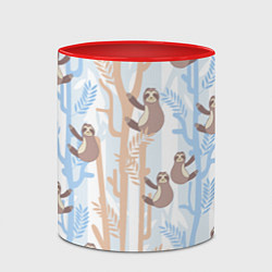 Кружка 3D Ленивец стайл, цвет: 3D-белый + красный — фото 2