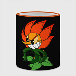 Кружка 3D Cuphead - Кэгни Гвоздика, цвет: 3D-оранжевый кант — фото 2