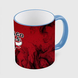 Кружка 3D CHICAGO BULLS, цвет: 3D-небесно-голубой кант