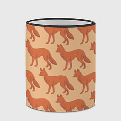 Кружка 3D Лисья стая, цвет: 3D-черный кант — фото 2