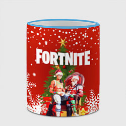 Кружка 3D FORTNITE НОВОГОДНИЙ, цвет: 3D-небесно-голубой кант — фото 2