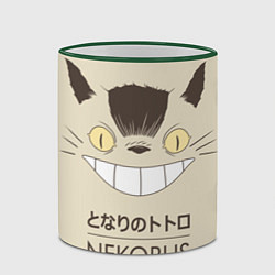 Кружка 3D Мой сосед Тоторо Nekobus, цвет: 3D-зеленый кант — фото 2