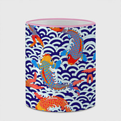 Кружка 3D Карп Кои, цвет: 3D-розовый кант — фото 2