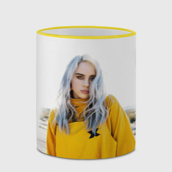 Кружка 3D BILLIE EILISH, цвет: 3D-желтый кант — фото 2