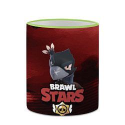 Кружка 3D BRAWL STARS CROW, цвет: 3D-светло-зеленый кант — фото 2