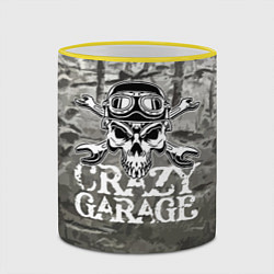 Кружка 3D Crazy garage, цвет: 3D-желтый кант — фото 2