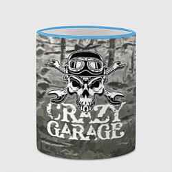 Кружка 3D Crazy garage, цвет: 3D-небесно-голубой кант — фото 2