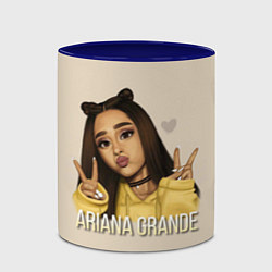 Кружка 3D Ariana Grande Ариана Гранде, цвет: 3D-белый + синий — фото 2