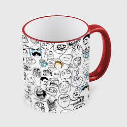 Кружка 3D МЕМЫ, цвет: 3D-красный кант