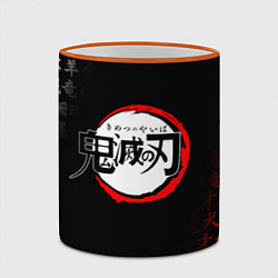 Кружка 3D KIMETSU NO YAIBA, цвет: 3D-оранжевый кант — фото 2