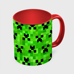 Кружка 3D MINECRAFT, цвет: 3D-белый + красный