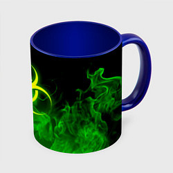 Кружка 3D BIOHAZARD, цвет: 3D-белый + синий