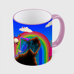 Кружка 3D TERRARIA GAME, цвет: 3D-розовый кант