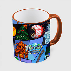 Кружка 3D Terraria allpic, цвет: 3D-оранжевый кант