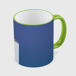 Кружка 3D Человек летающий, цвет: 3D-светло-зеленый кант