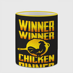Кружка 3D Winner Chicken Dinner, цвет: 3D-желтый кант — фото 2