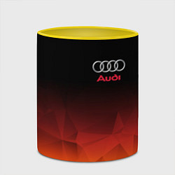 Кружка 3D AUDI, цвет: 3D-белый + желтый — фото 2