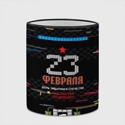 Кружка 3D Танчики dendy 23 февраля, цвет: 3D-черный кант — фото 2