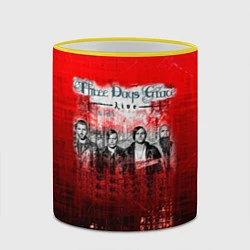 Кружка 3D Three Days Grace, цвет: 3D-желтый кант — фото 2