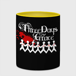 Кружка 3D Three days grace, цвет: 3D-белый + желтый — фото 2