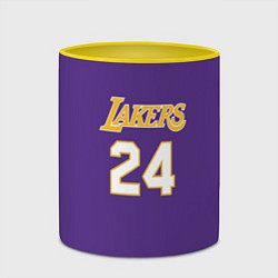 Кружка 3D Los Angeles Lakers Kobe Brya, цвет: 3D-белый + желтый — фото 2