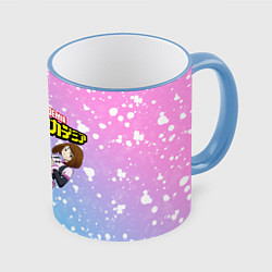 Кружка 3D MY HERO ACADEMIA, цвет: 3D-небесно-голубой кант