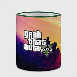 Кружка 3D GTA 5, цвет: 3D-зеленый кант — фото 2