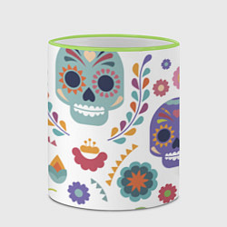 Кружка 3D Мексиканские мотивы, цвет: 3D-светло-зеленый кант — фото 2