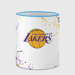 Кружка 3D LA LAKERS, цвет: 3D-небесно-голубой кант — фото 2