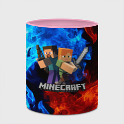 Кружка 3D MINECRAFT, цвет: 3D-белый + розовый — фото 2