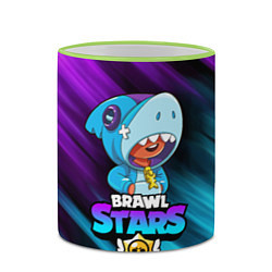 Кружка 3D BRAWL STARS LEON SHARK, цвет: 3D-светло-зеленый кант — фото 2