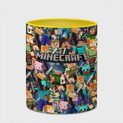 Кружка 3D MINECRAFT ПЕРСОНАЖИ, цвет: 3D-белый + желтый — фото 2