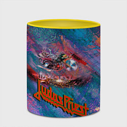 Кружка 3D Judas Priest, цвет: 3D-белый + желтый — фото 2
