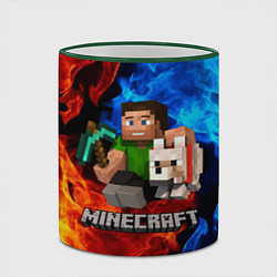 Кружка 3D MINECRAFT, цвет: 3D-зеленый кант — фото 2