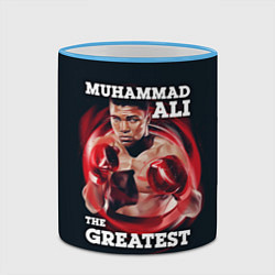 Кружка 3D Muhammad Ali, цвет: 3D-небесно-голубой кант — фото 2