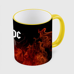 Кружка 3D AC DC, цвет: 3D-желтый кант