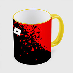 Кружка 3D ROBLOX, цвет: 3D-желтый кант